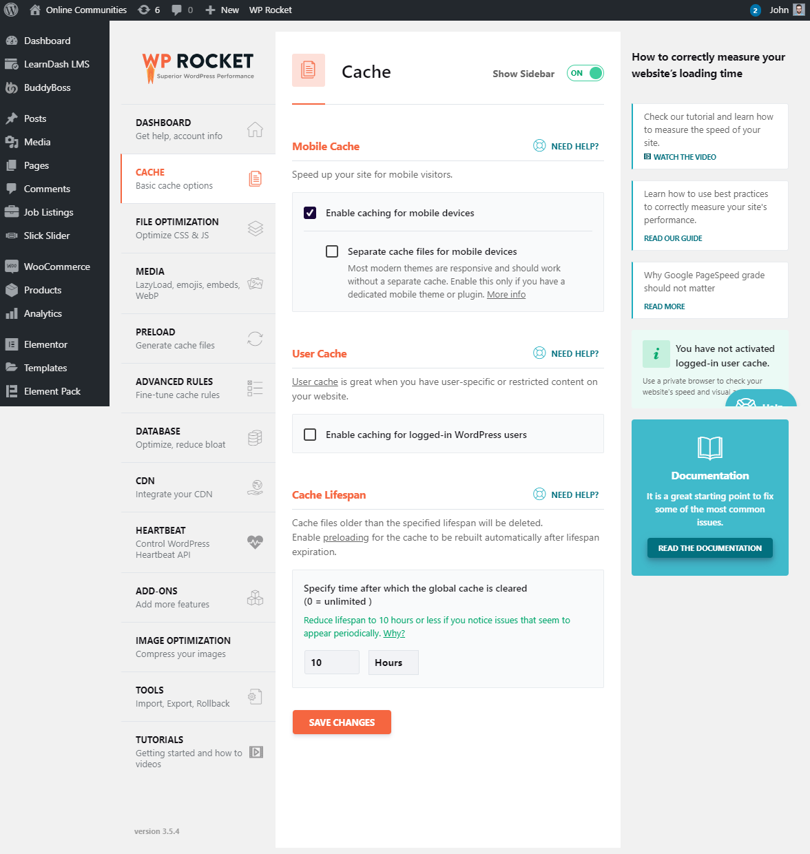 WP Rocket – Setting up the plugin