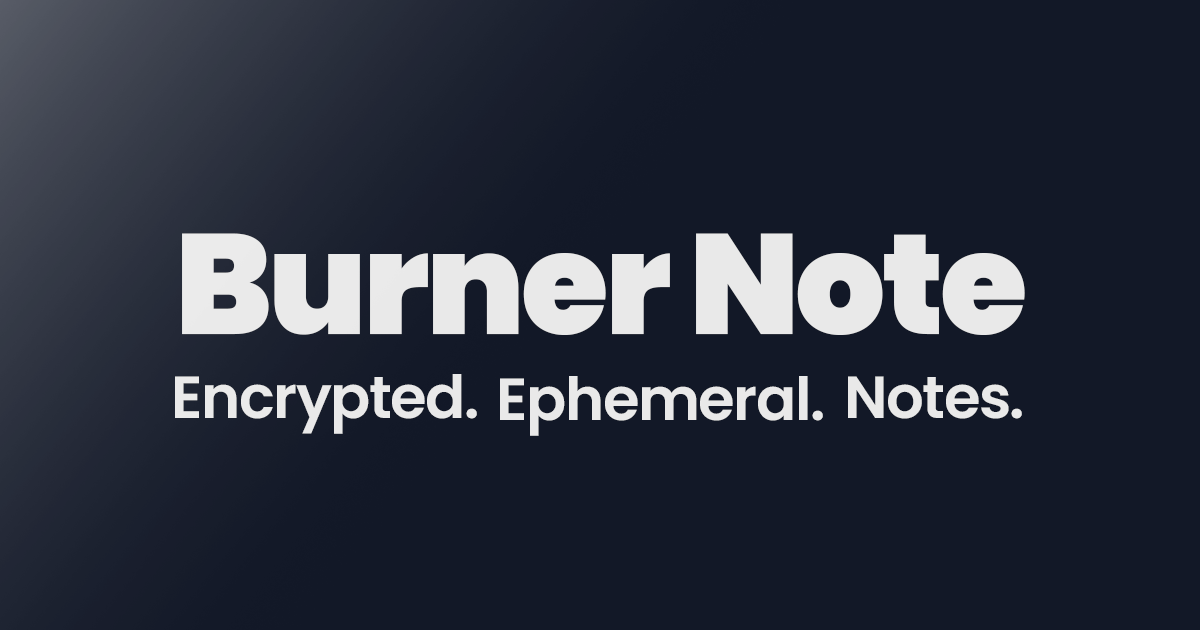 Burner Note logo