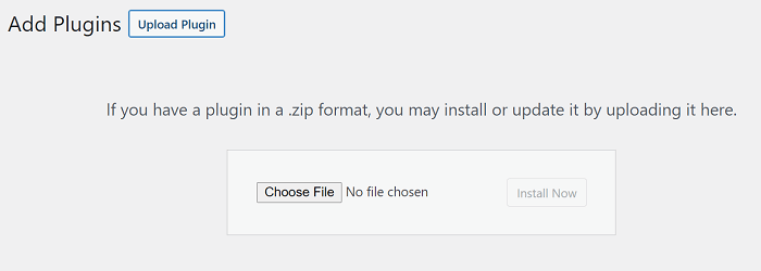 Add New Plugin screen