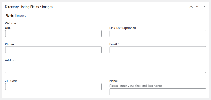 Directory listing fields