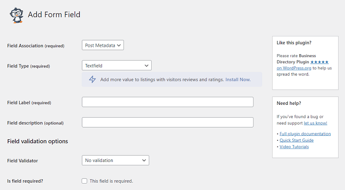 Add a new form field