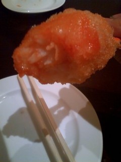 カニ爪の揚げ物 横浜中華街 皇朝レストラン オーダー式食べ放題_カニ爪の揚げ物