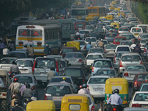 English: Traffic Jam in Delhi Français : Un em... English: Traffic Jam in Delhi Français : Un em...