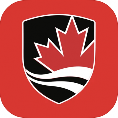 Carleton University crest on a red background.