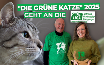 Cats for Future zeichnet GRÜNE LIGA Berlin mit Nachhaltigkeitspreis „Die Grüne Katze“ aus