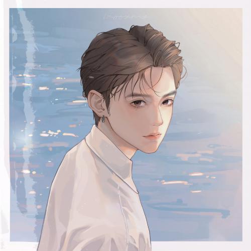 动漫头像二次元情侣头,每一天陪你看日落 动漫头像-第1张