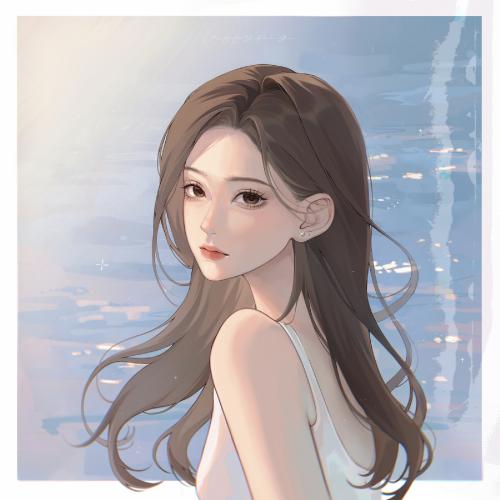 动漫头像二次元情侣头,每一天陪你看日落 动漫头像-第2张