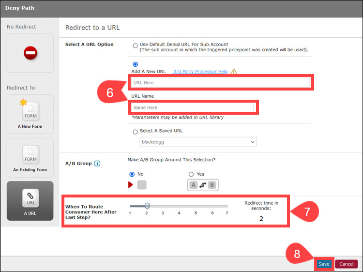 Add SegPay or Epoch URLs in FlexForms.