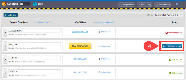 Promote a cascade FlexForm to Live.