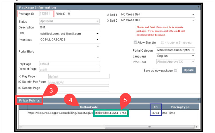 Retrieve eticketid from SegPay admin.