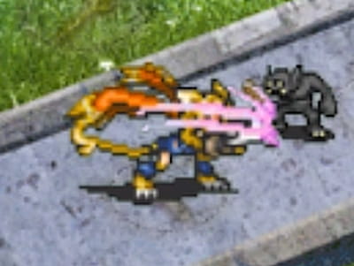 アサシンの獣人エイダのドット絵