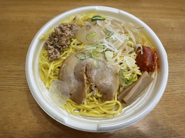 電子レンジにかけて上蓋を取る