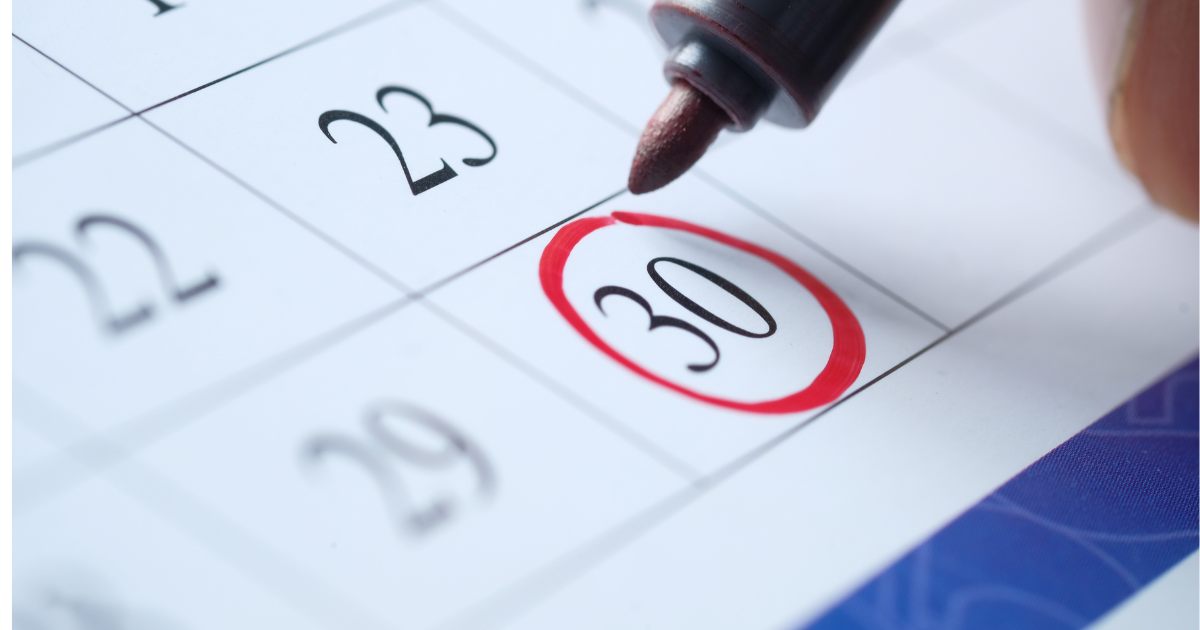 TOEICまでの日程