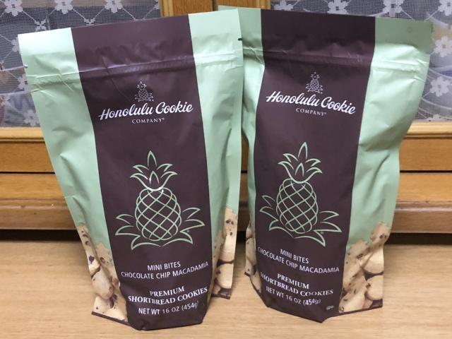 写真:コストコのホノルルクッキー2袋