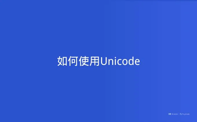 如何使用Unicode
