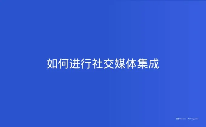 如何进行社交媒体集成