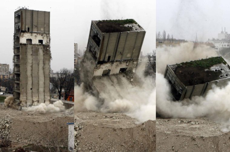 Rušenje silosa u Osijeku 2007. Rušenje silosa u Osijeku 2007.