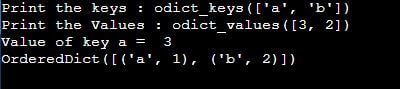 OrderedDict