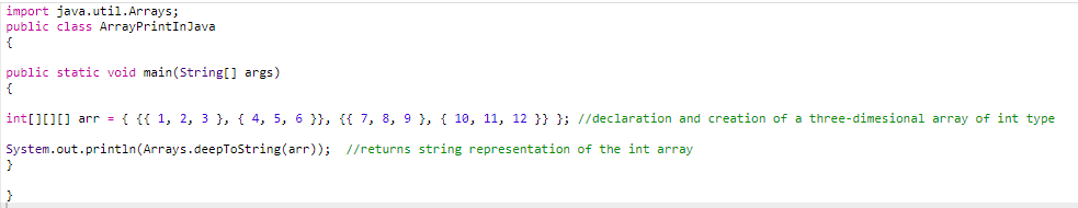 code three dimensional array