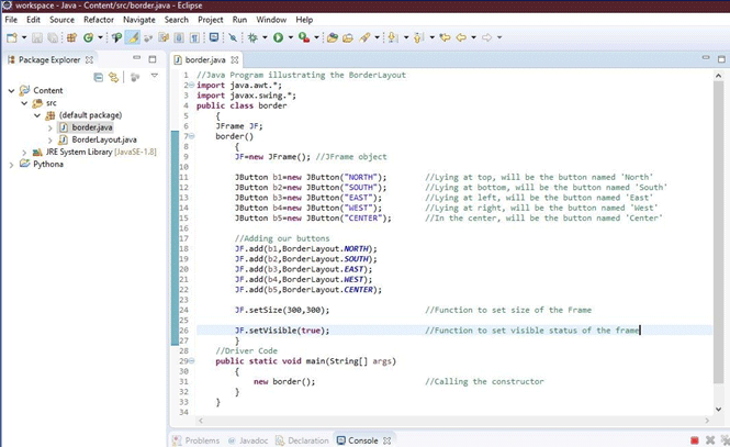 code1 (borderlayout in java)