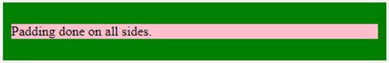 CSS Padding output 1