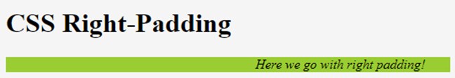 CSS Padding output 2