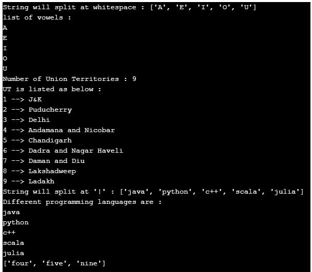 split function in python 1