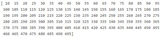 Evenly Spaced Values