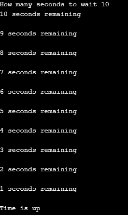 Python Countdown - Example1