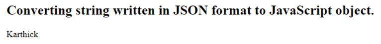 JavaScript Object Notation 2