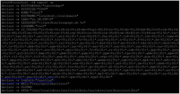 Linux Export Example 3B