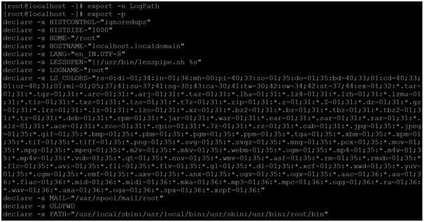 Linux Export Example 3C