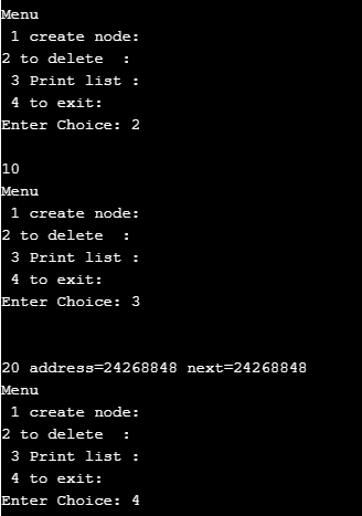 Circular Linked Lists in C Example 1-2