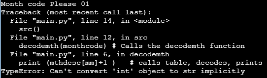 Traceback in Python 4