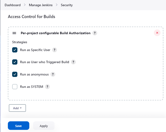 Global Security Configuration