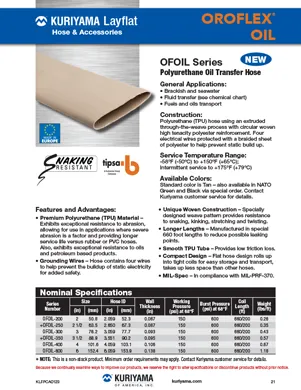 Oroflex Oil flyer