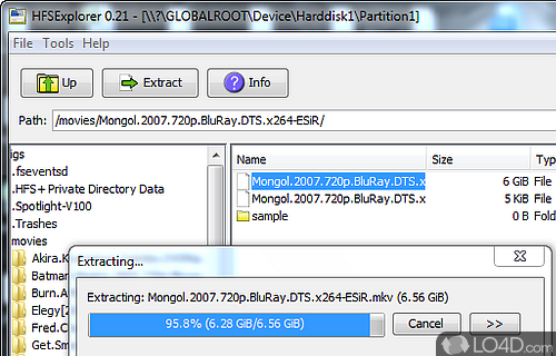 Screenshot of HFSExplorer - Plain interface that focuses on functionality Screenshot of HFSExplorer - Plain interface that focuses on functionality
