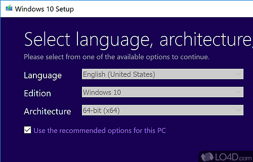 Wizard-like interface with clear options - Screenshot of Media Creation Tool Wizard-like interface with clear options - Screenshot of Media Creation Tool