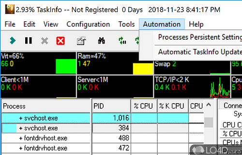 TaskInfo screenshot TaskInfo screenshot