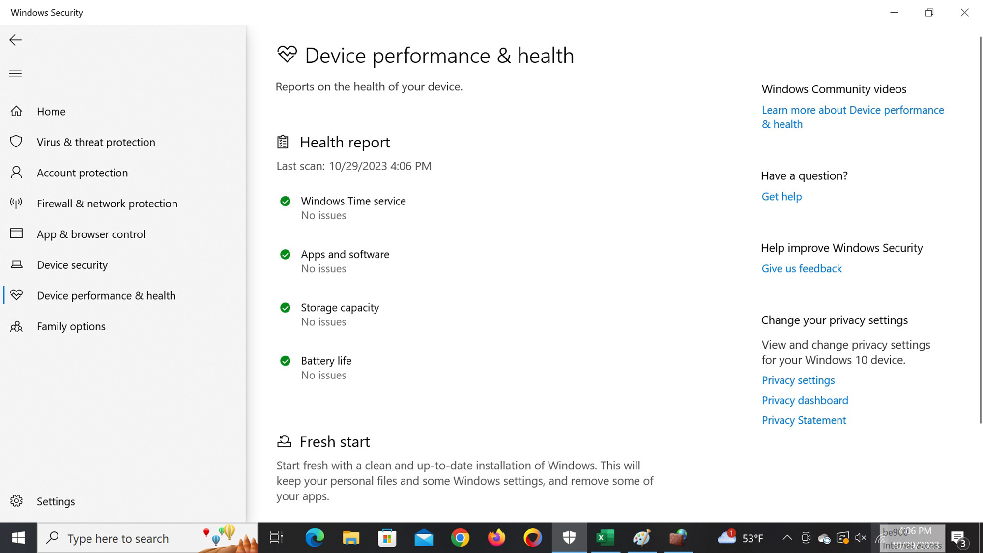 Microsoft Defender screen shot