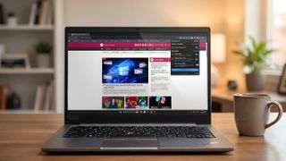 The LanguageTool extension showing over the Windows Central homepage on a Lenovo ThinkPad.