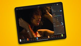 The Pixelmator app running on an iPad.