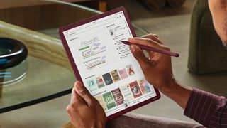 Kindle Scribe Colorsoft in lifestyle setting