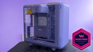 HYTE X50 PC case in Taro Milk with Windows Central Editor's Choice badge