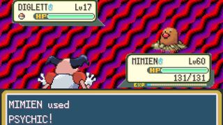 Mr. Mime Battling Diglett in Pokémon FireRed and LeafGreen