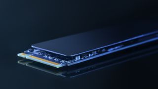 SSD against a blue black background