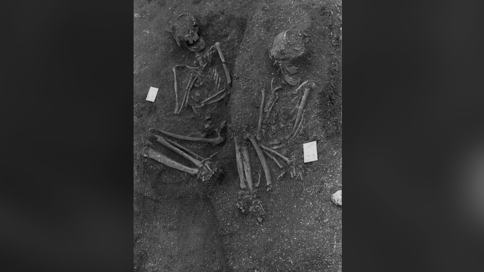 The photographs of the burials are from excavations about 60 years ago and had never been seen before now.