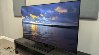 Panasonic Z85A with sunset on screen