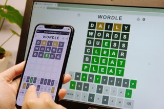 an image of someone using Wordle