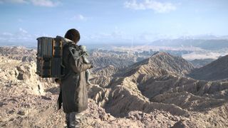 A screenshot from the game Death Stranding 2: On the Beach